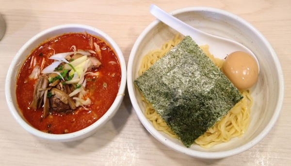 「辛味噌つけ麺＋味付たまご」@らーめん はな火屋の写真