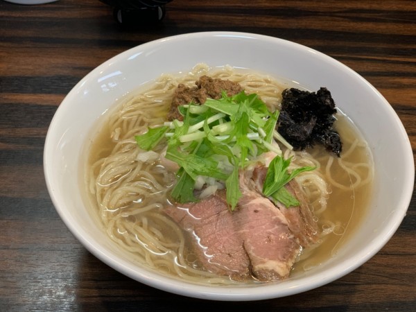 「冷製赤貝出汁中華そば」@中華そば 梟の写真