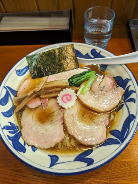 「チャーシュー麺+麺大盛り」@手打ち中華そば 竹の助の写真