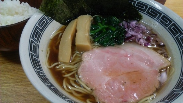 「純煮干しそば 小 850円＋白飯 小 100円」@らーめん酒場 麺屋 龍月の写真