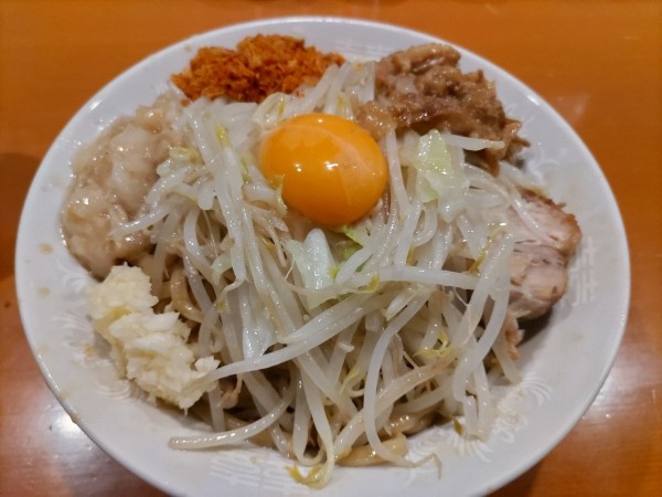 「汁なし豚2枚」@麺屋 長次郎の写真