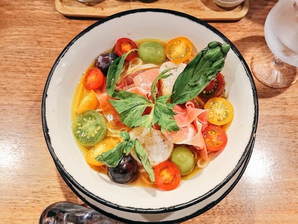 「冷やしガスパチョらーめん フランス・プロバンスの風」@海老丸らーめんの写真