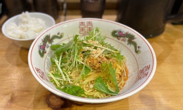 「【限定】冷やし担々麺¥900、小ライス¥100」@背脂煮干し中華そば 和市 新橋本店の写真