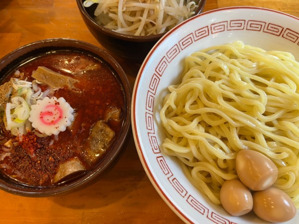 「辛つけめんもやしうずら」@泪橋 溝の口店の写真