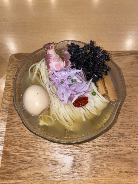 「京小麦と鯵煮干の冷やしらぁ麺大盛変更味玉¥1,250円(限定)」@麺道 ひとひらの写真
