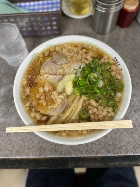 「中華そば大盛脂マシマシニンニクトッピング」@つたふじ 福山支店の写真