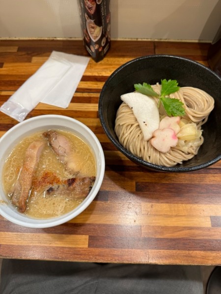 「銀だら西京味噌つけ麺　鳥増し　銀だら醤油和え玉」@鮮魚らーめん 五ノ神水産の写真