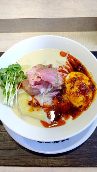 「冷やし豆乳煮干しｒａｍｅｎ 1100円」@鶏白湯泡ramenたまきの写真
