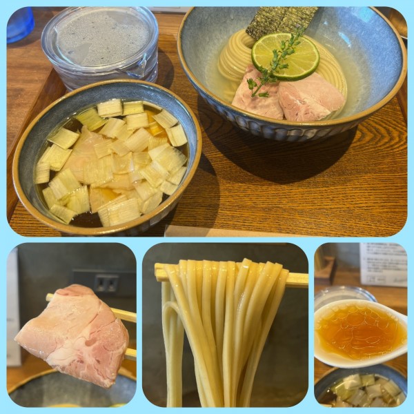 「昆布水つけ麺 醤油(並盛)¥1000」@RAMEN VILLAGE CAFEの写真