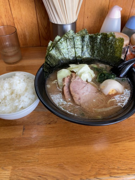 「萬年家セットA+のり　1100円」@横浜ラーメン 萬年家の写真