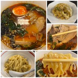 【限定】辛つけ麺 880円 半炒飯 380円