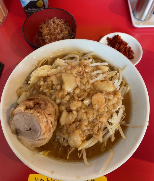 「ラーメン(小)＋節玉＋辛味」@ボディブローの写真
