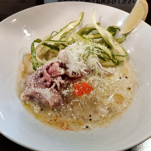 「限定 煮干し×鯛出汁ハイブリッド冷製」@麺屋 喜楽明人の写真