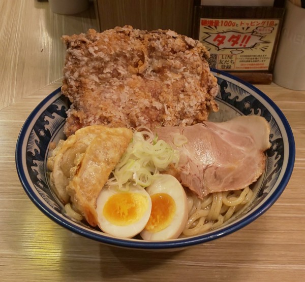 「アゲアゲ油そば・中盛」@秋葉原つけ麺 油そば 楽の写真