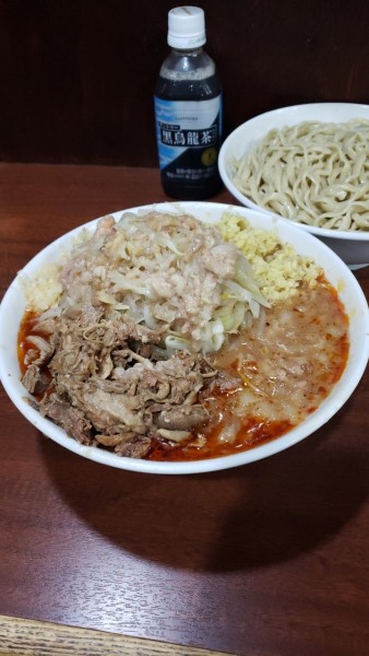 「つけ麺＋生姜＋ほぐし豚🐷」@D麺の写真