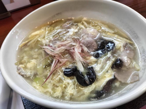 「みょうがと豚肉の卵とじ湯麺￥９８０」@中華料理房 すずなりの写真