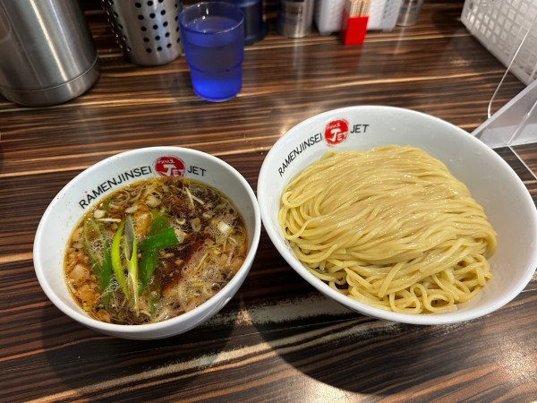 「醤油つけ麺」@ラーメン人生 JET 福島本店の写真