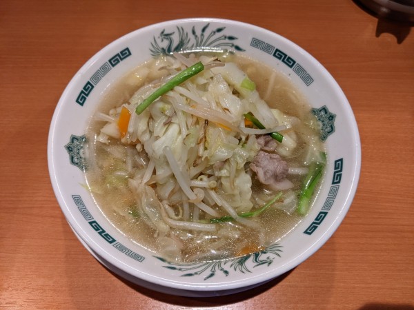「野菜たっぷりタンメン(麺少なめ)：540円」@日高屋 飛田給北口店の写真