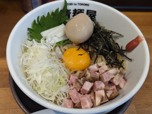 「限定冷やし煮干しまぜそば追い飯付」@清麺屋の写真