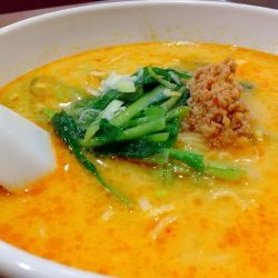 #塩味坦々麺 #半チャーハン #750円