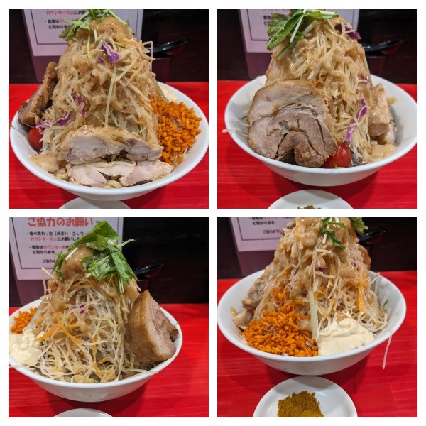 「冷やし中華➕豚➕カレー」@鷹の目 獨協大学前本店の写真