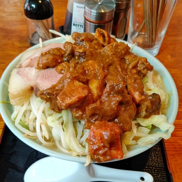 「もつカレー野菜」@ラーメンあやの写真