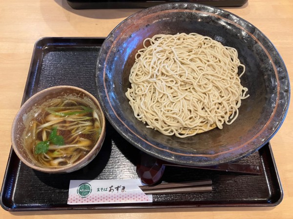 「鴨つけそば2玉」@生そば あずま あるかぽーと店の写真