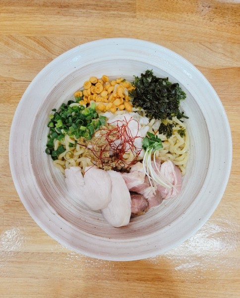 「冷たい貝の和えそば + レアチャマシ」@しじみ中華蕎麦 イツ花の写真