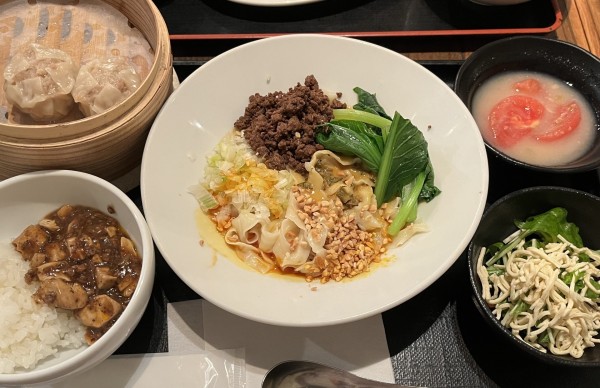 「【限定】汁なし担々刀削麺御膳」@中国酒家 大天門 浜松町店の写真