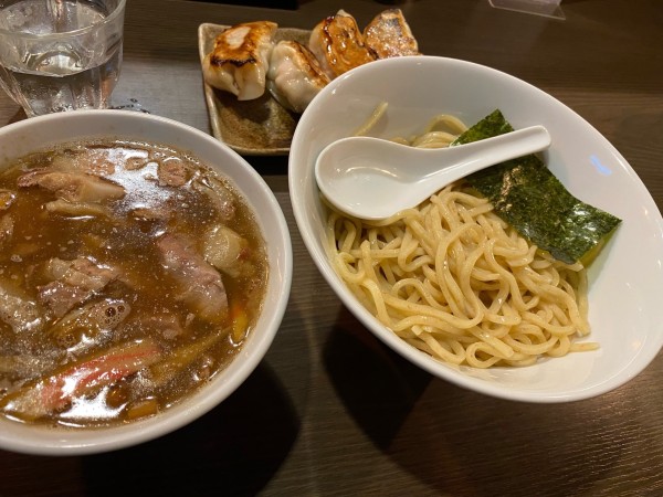 「つけ麺+焼き餃子4つ」@荻窪らーめん 栄龍軒の写真