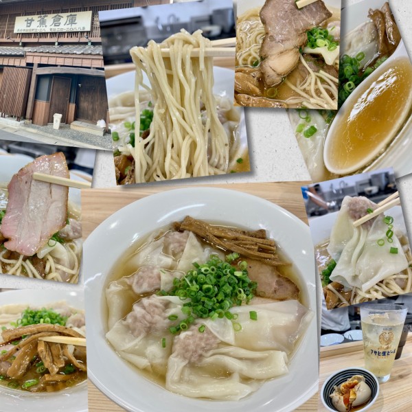 「塩中華そば700円＋ワンタン＋ハイボール」@ノギ中華そば店の写真