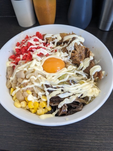 「冷やし塩汁無し（麺少なめ）＋紅生姜」@ラーメン二郎 川越店の写真