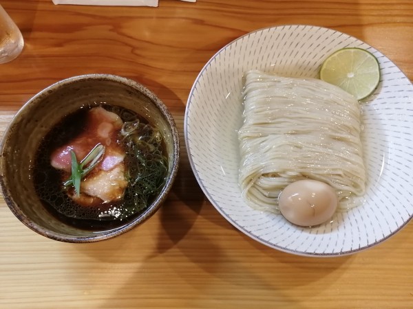 「鰹昆布出汁醤油つけそば 味玉入り」@つけそば神宮寺の写真