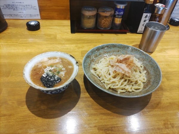 「梅かつおつけ麺(小)」@清麺 常藤の写真