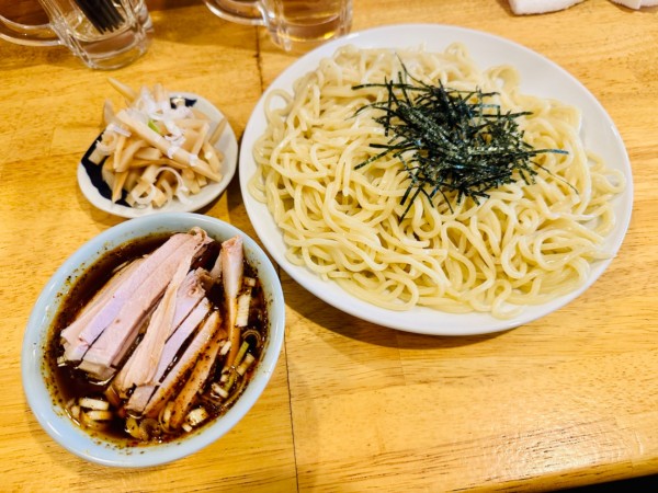 「チャーシューメンマつけそば(大)【1500円】」@中華つけ蕎麦 でき心の写真