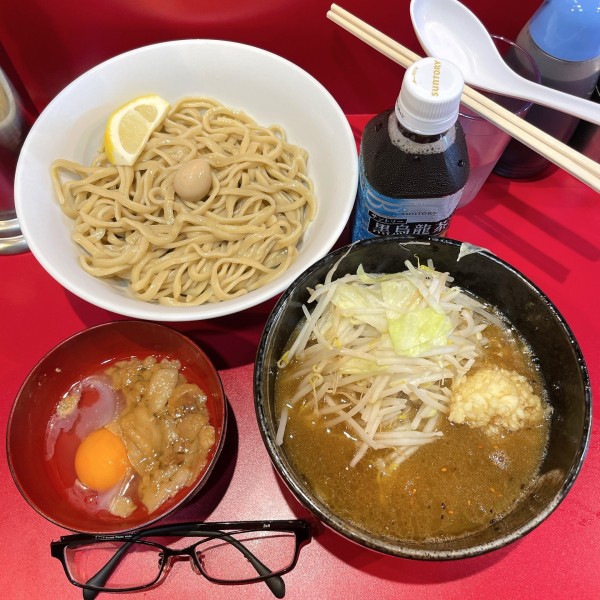 「つけ麺　ミニ　脂生玉子」@麺屋HEROの写真