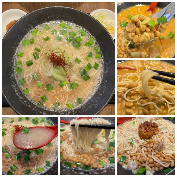 「【限定】くさうま納豆豚骨タンメン900円替え玉100円カレー」@湯菜坊の写真
