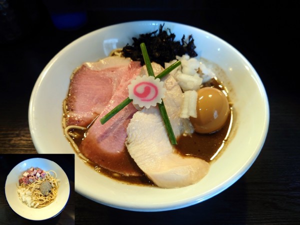 「限定 濃厚烏賊煮干しそば+和え玉」@中華そば いづるの写真