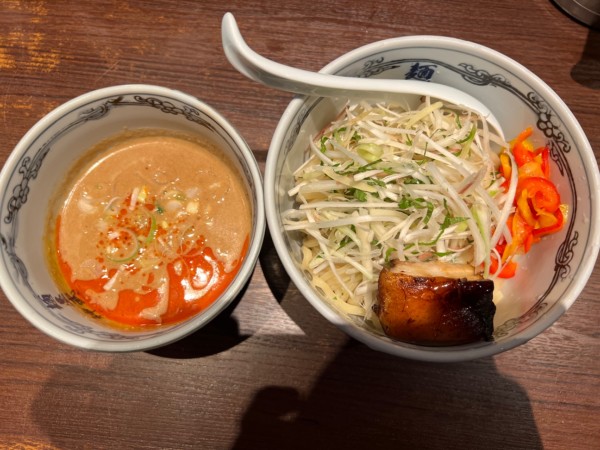 「冷やし坦々つけ麺（大盛り）1020円」@麺屋武蔵 神山の写真