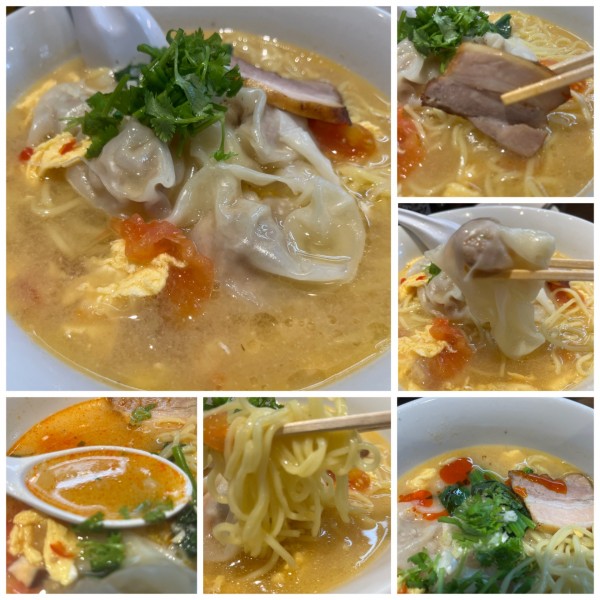 「【ラーメンおまかせコース】塩酸辣湯麺辛増し 他」@雲呑麺のお店 おんわの写真