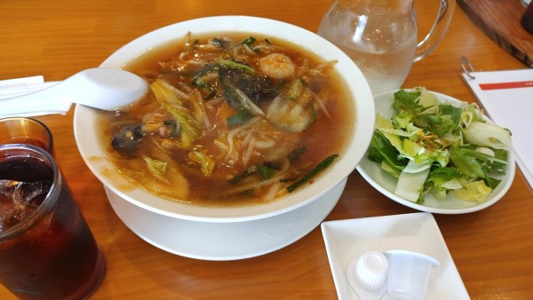 「あんかけ麺・大盛 ￥1,300」@カフェ&チャイニーズレストラン 蓮の写真