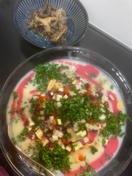 「限定　ピンクビシソワーズ」@自家製麺SHINの写真