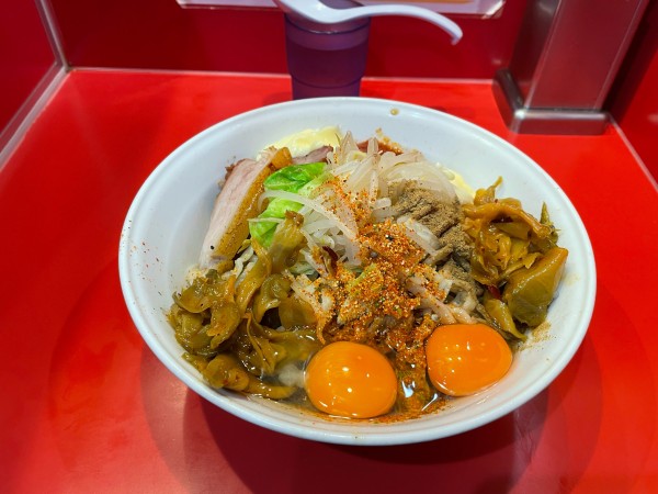 「冷やしまぜそば　ザーサイダブル　マヨダブル」@麺屋 桐龍の写真