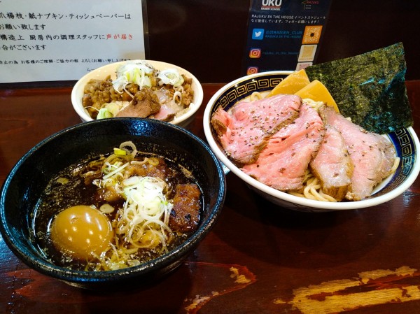 「肉の日限定/A4A5和牛つけ麺+和牛背脂ごはん」@らーめん 五ノ神精肉店 煮干し編の写真