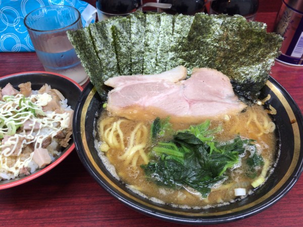 「ラーメン(普濃多)+のり増し+トッピングA 900円」@麺家 紫極 大泉学園店の写真