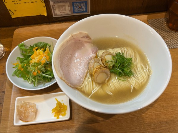 「帆立の塩そば」@麺屋33の写真