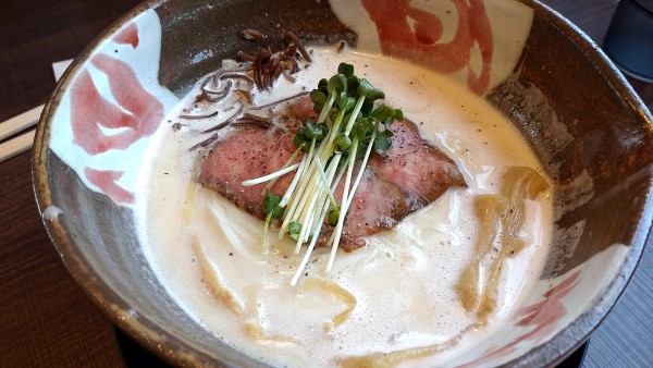 「常陸牛白湯「塩」　1,000円」@常陸牛らぁめん 希の写真
