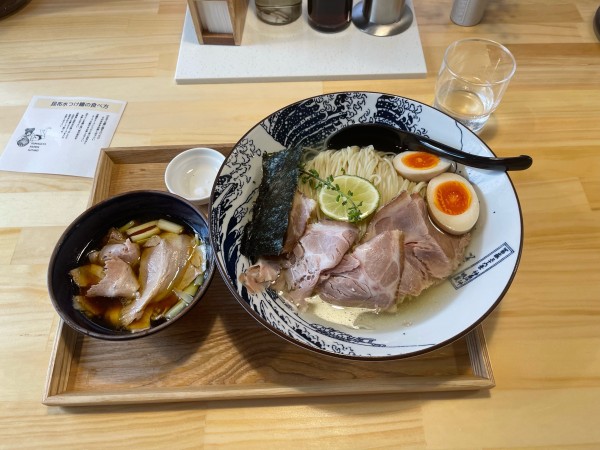 「昆布水つけ麺チャーシュー味玉トッピング」@KUMAGAYA RAMEN STANDの写真