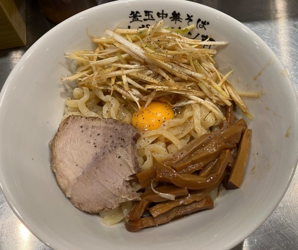 「リッチ釜玉中華そば　並盛り」@釜玉中華そば ナポレオン軒 府中店の写真