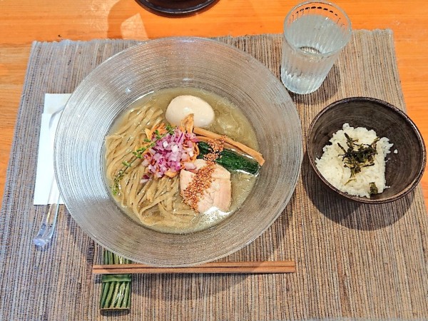 「【夏限定】味玉冷やしらぁ麺 お茶漬けセット」@麺屋 さくら井の写真